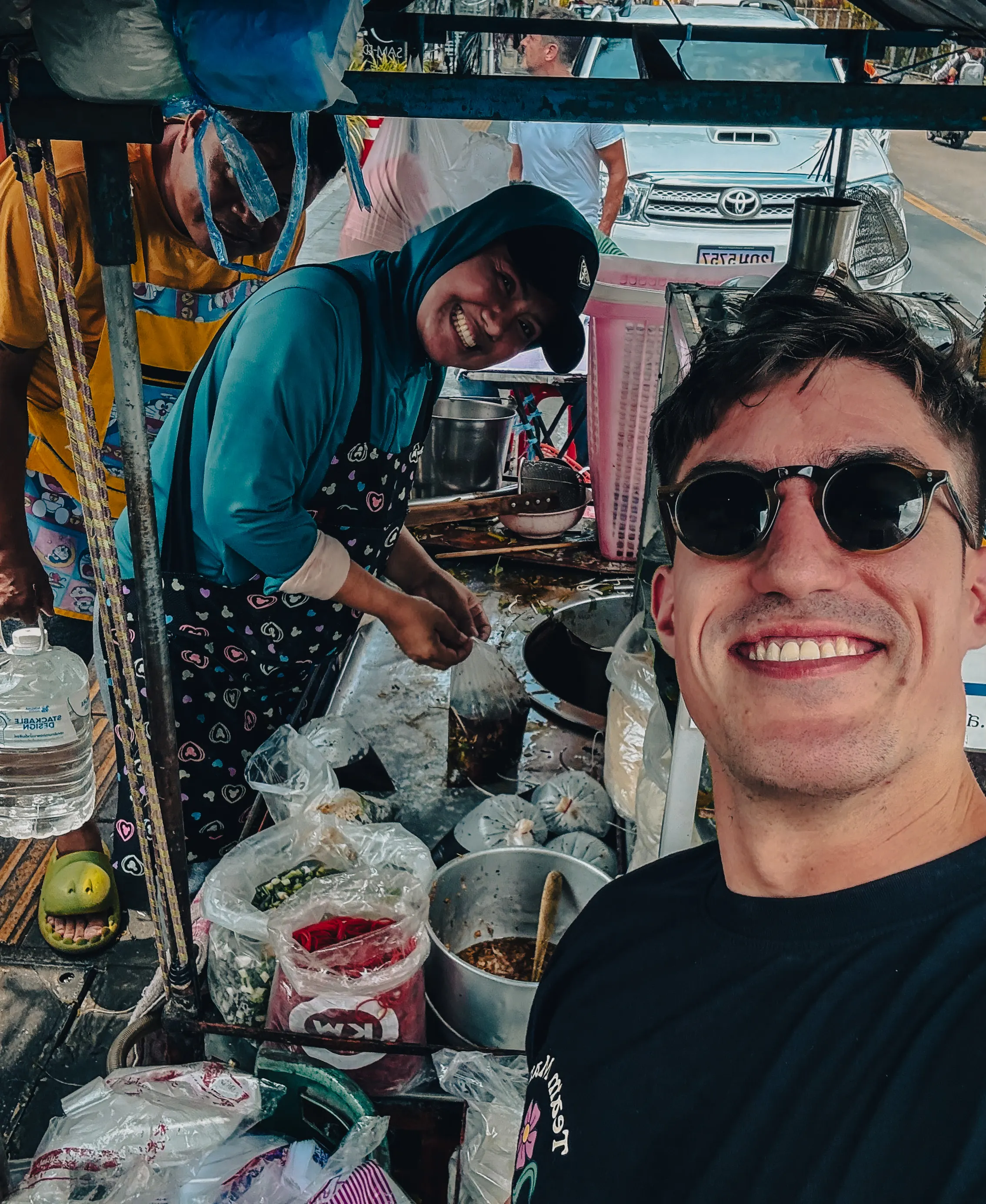 Ed at a Bangkok street food stall