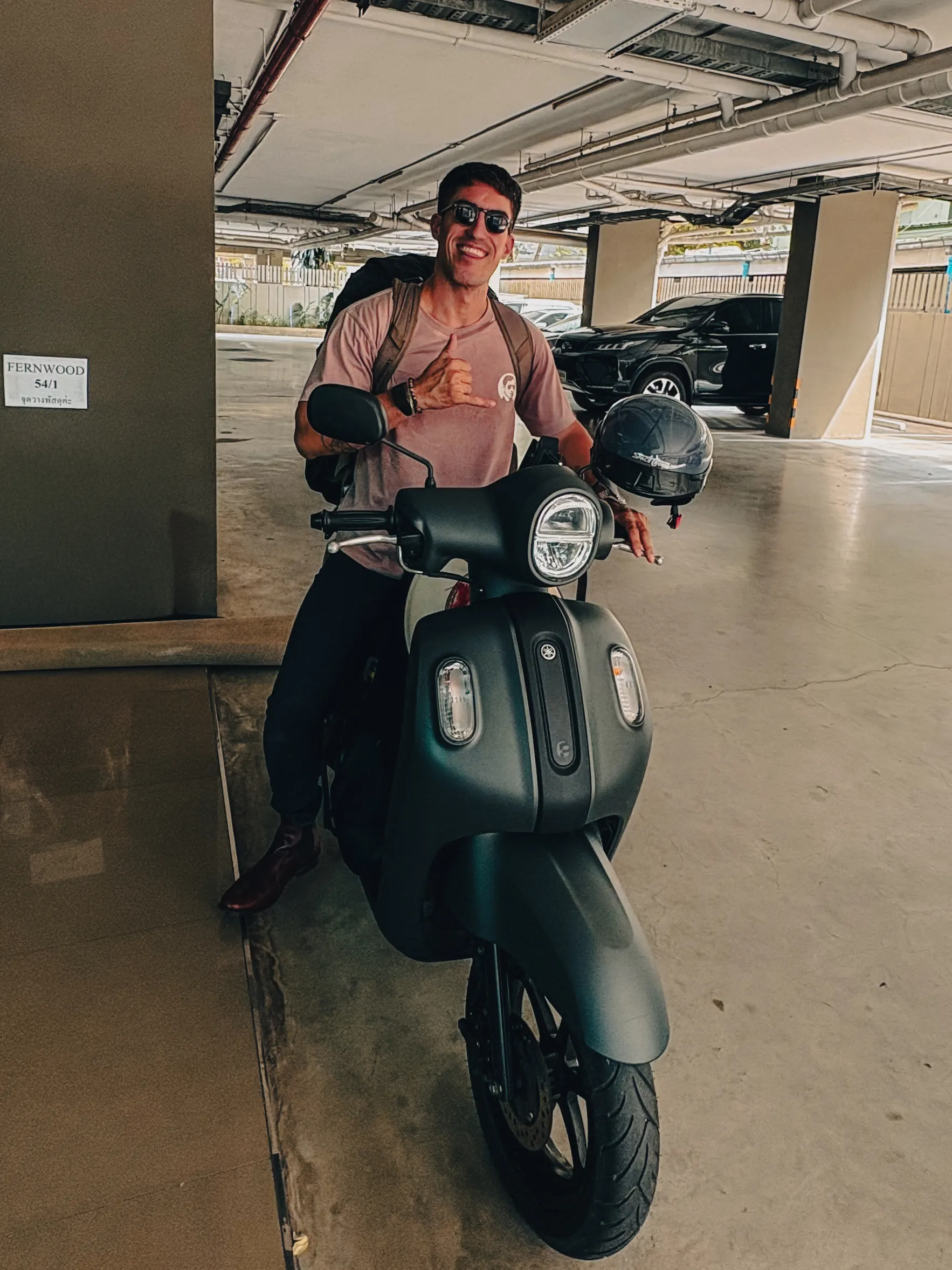 Ed exploring Chiang Mai by scooter